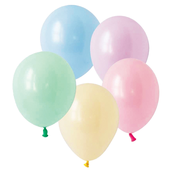 GLOBOS LATEX 9″ PASTEL SUR 1X25